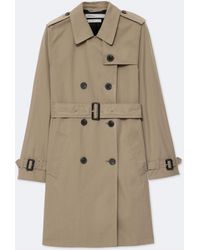 AllSaints - Leonard Double-Breasted Cotton Trench Coat - Lyst
