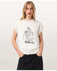 AllSaints - Terra Knitted Graphic T-Shirt - Lyst