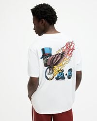 AllSaints - Roller Graphic Print Crew Neck T-shirt - Lyst