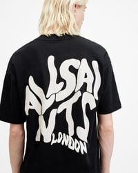 AllSaints - Orlando Logo Print Oversized T-shirt, - Lyst