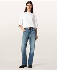 AllSaints - Ida Straight Leg Denim Jeans - Lyst