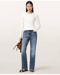 AllSaints - Elena Long Sleeve Cotton T-Shirt - Lyst