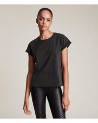 AllSaints Women's Apus Studded Anna T-shirt - Black