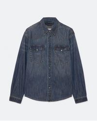 AllSaints - Western Denim Shirt - Lyst