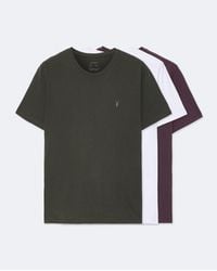 AllSaints - Brace Cotton T-Shirts 3 Pack - Lyst