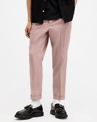 AllSaints - Tallis Slim Fit Cropped Tapered Trousers - Lyst