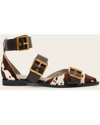 AllSaints - Leather Sutton Leather Buckle Sandals, /Us 6/Eu 36 - Lyst