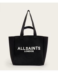 AllSaints - Izzy East/West Tote Tote Handbags Black1, Polyester - Lyst