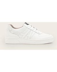 AllSaints - Vix Low Top Round Toe Leather Sneakers - Lyst