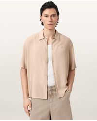 AllSaints - Baron Embroidered Boxy Shirt - Lyst
