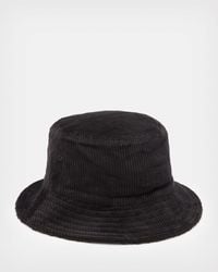 AllSaints - Embroidery Corduroy Sherpa Reversible Bucket Hat, /M - Lyst