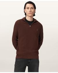 AllSaints - Aspen Funnel Neck Ramskull Jumper - Lyst
