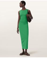 AllSaints - Cotton Katarina Boat Neck Slim Fit Maxi Dress, /Us 2 - Lyst
