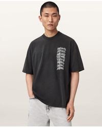 AllSaints - Repeat Short Sleeve Oversized T-Shirt - Lyst