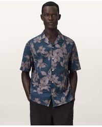 AllSaints - Parterre Relaxed Fit Short Sleeve Shirt - Lyst
