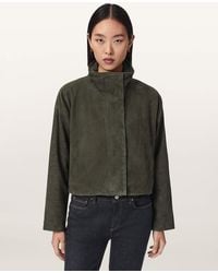 AllSaints - Ryder Suede Jacket - Lyst