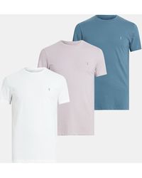 AllSaints - Cotton-blend Tonic T-shirts (set Of 3) - Lyst