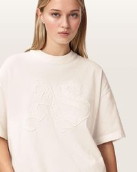 AllSaints - Insignia Oversized Etta T-Shirt - Lyst