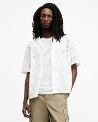 AllSaints - Vista Broderie Floral Relaxed Fit Shirt - Lyst