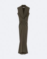 AllSaints - Dariya Draped Jersey Maxi Dress - Lyst