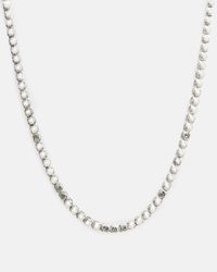 AllSaints - Bobbie Box Chain Studded Necklace - Lyst