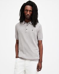 AllSaints - Aubrey Ramskull Short Sleeve Polo Shirt - Lyst