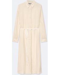 AllSaints - Yurra Tied Cupro Shirt Dress - Lyst