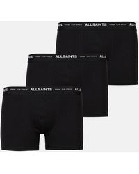 AllSaints - Underground Logo Boxers 3 Pack - Lyst