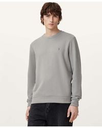 AllSaints - Raven Crew Neck Ramskull Sweatshirt,, Fossil - Lyst