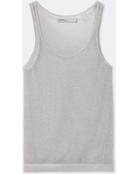 AllSaints - Silvi Fitted Metallic Vest - Lyst