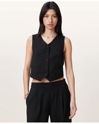 AllSaints - Aleida Lightweight Tri Waistcoat - Lyst