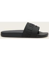 AllSaints - Biggy Slip On Logo Sliders - Lyst