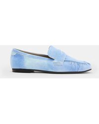 AllSaints - Sapphire Suede Loafer Shoes - Lyst