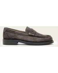 AllSaints - Cow Suede Bloom Suede Loafers, /Us 9/Eu 42 - Lyst