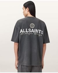 AllSaints - Emblem Short Sleeve Cotton T-Shirt - Lyst