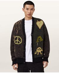 AllSaints - Emotive Oversized Jacquard Cardigan - Lyst