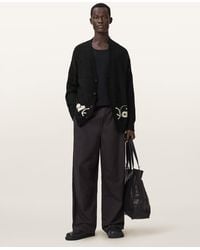 AllSaints - Tabua Oversized Jacquard Cardigan - Lyst