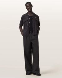 AllSaints - Conway Wide Leg Pleated Pants - Lyst