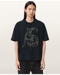 AllSaints - Scale Cropped Graphic T-Shirt - Lyst