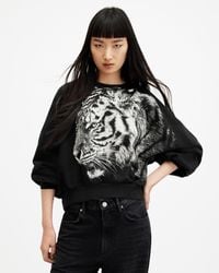 AllSaints - Tigress Cygni Graphic Sweatshirt - Lyst
