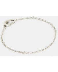 AllSaints - Cyrus Curb Chain Sterling Silver Bracelet, - Lyst