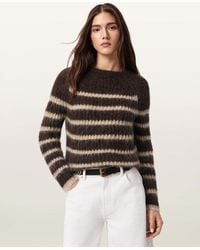 AllSaints - Riga Striped Crew Neck Sweater - Lyst