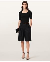 AllSaints - Cruz Hally Ribbed Knit Top - Lyst