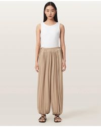 AllSaints - Eshe Loose Fit Satin Pants - Lyst