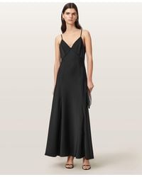 AllSaints - Irina Maxi Slip Dress - Lyst