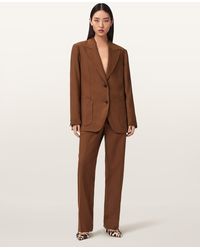 AllSaints - Beck Straight Leg Trousers - Lyst