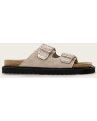 AllSaints - Leather Randal Leather Buckle Sandals, /Us 8/Eu 41 - Lyst