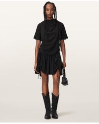 AllSaints - Aria Check Mini Skirt - Lyst