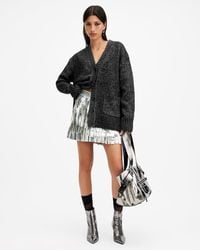 AllSaints - Sabrina Metallic Relaxed Fit Cardigan - Lyst