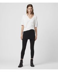 allsaints skirted leggings